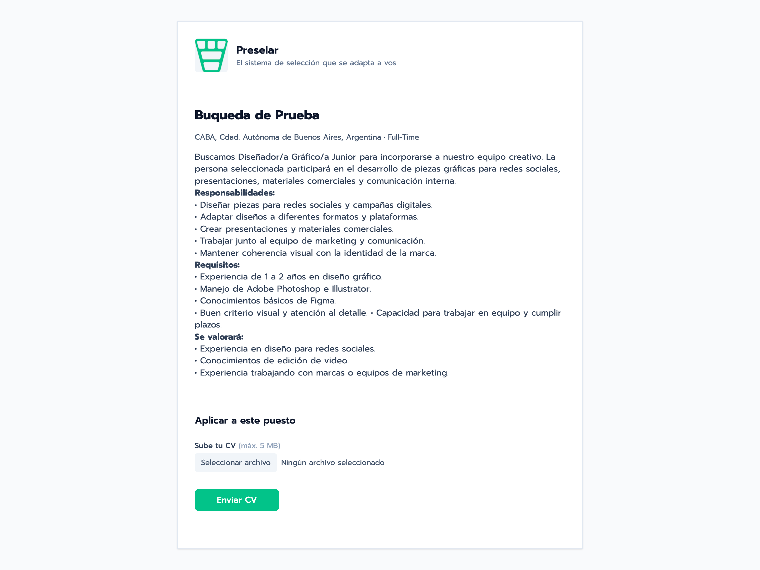 Postulación Link